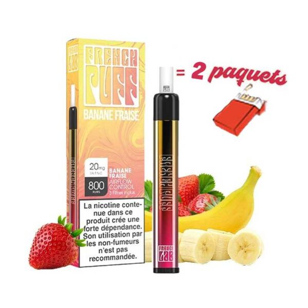 French Puff Banane Fraise